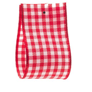 Post Box Red Gingham Ribbon