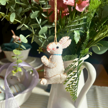 Clotted Cream Mini Felt Bunny