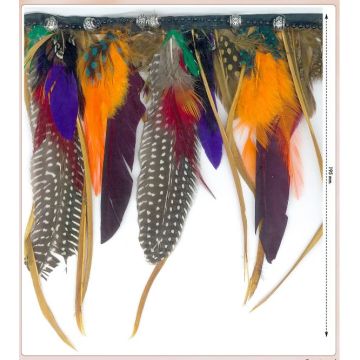 Multi Feather Fringe 150mm