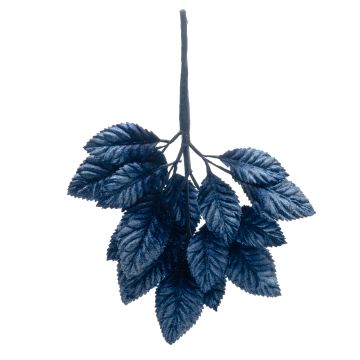 Pitch Blue Velvet Leaf Branch