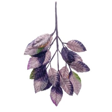Damson Mauve Velvet Leaf Branch