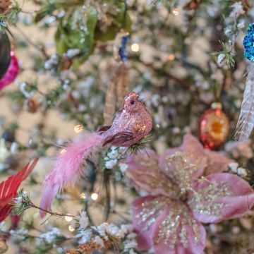 Pink Glitter Bird