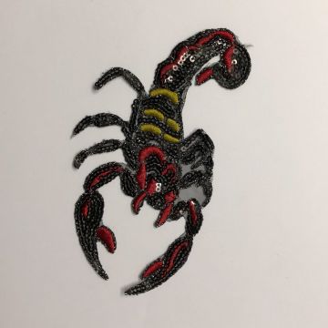 Peonie Red Scorpion Motif
