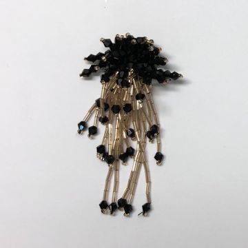 Black Gold Bead Motif