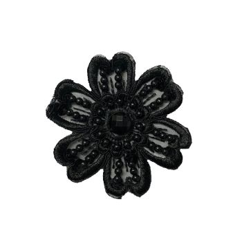 Black Beaded Flower