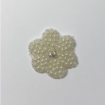 Pearl Beaded Flower Motif