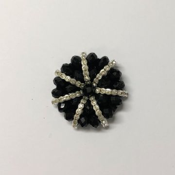Black Beaded Flower