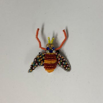 Hand Embroidered Bug Brooch