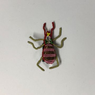 Hand Embroidered Bug Brooch