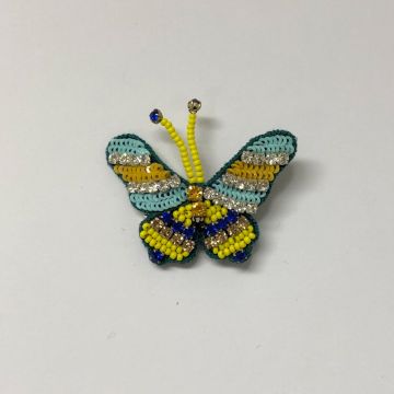 Hand Embroidered Bug Brooch