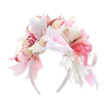 Pink/White Ribbon Headband