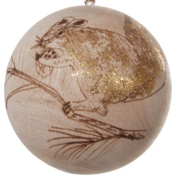 Gold Squirrel Wooden Ball