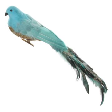 Blue Silver Glitter Bird