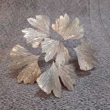 Silver Metal Leaves