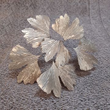 Silver Metal Leaves