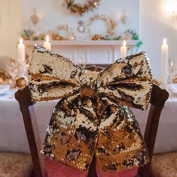 Gold Sequin Bow