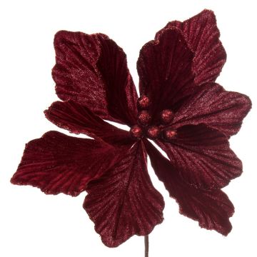Burgundy Velvet Magnolia Stem