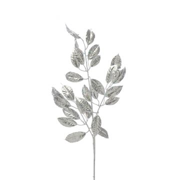 Metallic Silver Leaf Stem