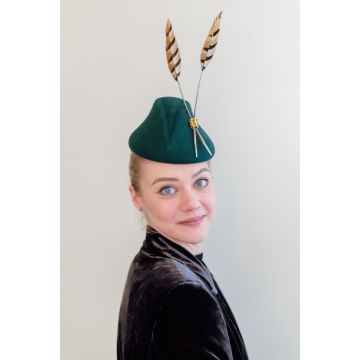 Green Felt Percher