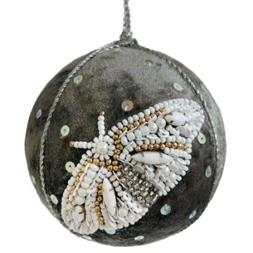 Grey Velvet Sequin Ball