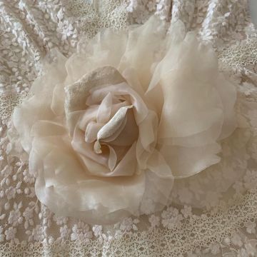 Lily of the Valley Silk Organdy Rose