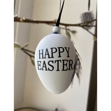 White Happy Easter Egg