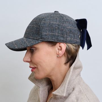 Pitch Large Check Tweed Jockey Cap