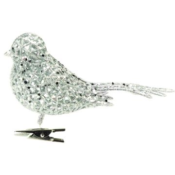 Silver Glitter Bird