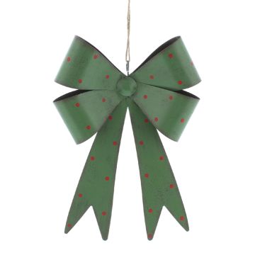 Green Metallic Spot Bow