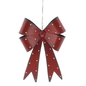 Red Metallic Spot Bow