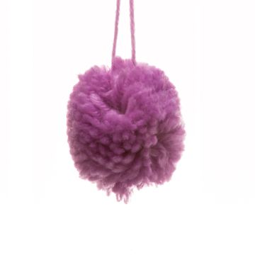 African Violet Pom Pom with Loop