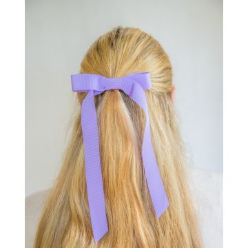 African Violet Grosgrain Hair Bow