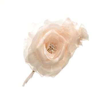 Ballet Pink Silk rose with 3 buds 150 x 180mm