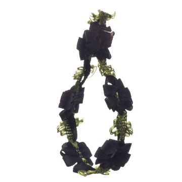 Black Polyester Flower Garland 15mm