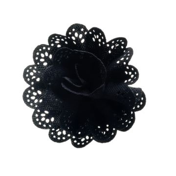 Black Flower with Clip 90mm