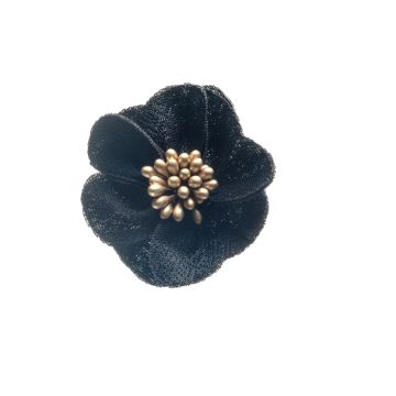 Black Fabric Flower 50mm