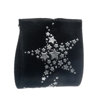 Black Metallic Star Print