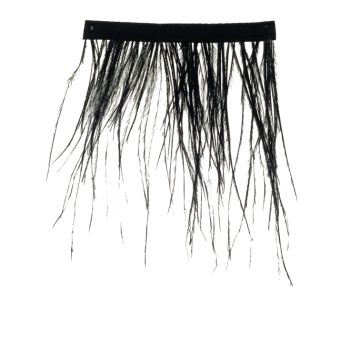 Black Ostrich Fringe 120mm