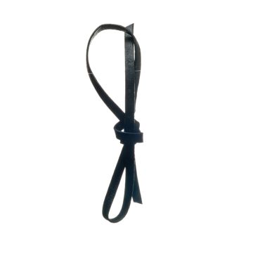 Black Real Leather Flat Cord 3mm