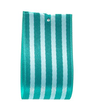 Blue Grass Striped Satin ribbon