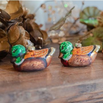 Glass Mallard Duck