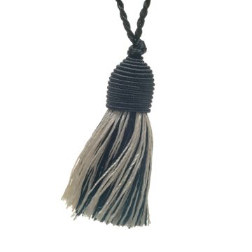 Clotted Cream Black Mini Tassel