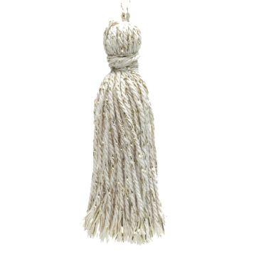 Clotted Cream Lurex Tassel