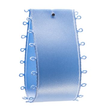 Cornflower Picot Edge Satin Ribbon