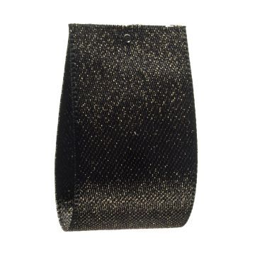 Crow Black Glitter Satin Ribbon