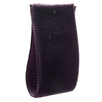 Damson Single Sided Velvet Ribbon