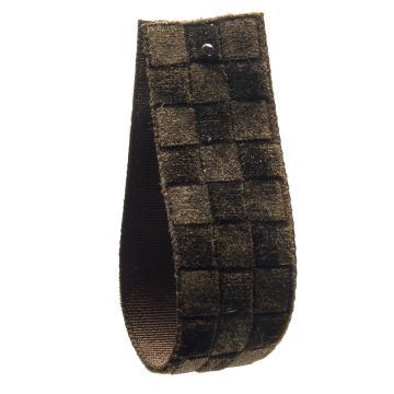 Dark Bark Checked Velvet Ribbon