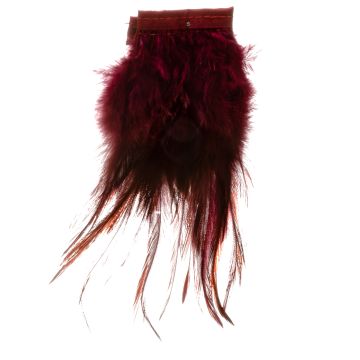 Dark Damson Turkey Feather Fringe