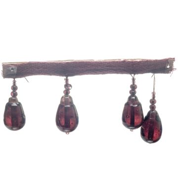 Dark Damson Single Pear Drop Bead