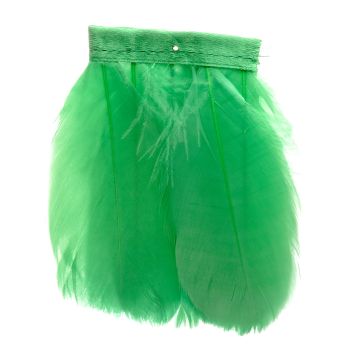 Emerald Goose Feather Fringe